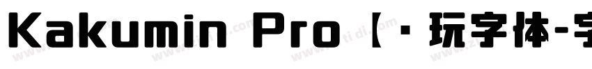 Kakumin Pro【爱玩字体字体转换